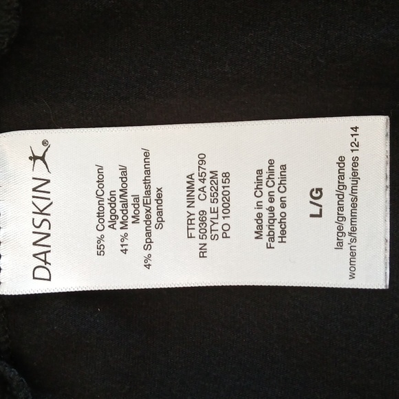 Danskin Size L Juniors Jet Black Cardigan - Picture 7 of 9
